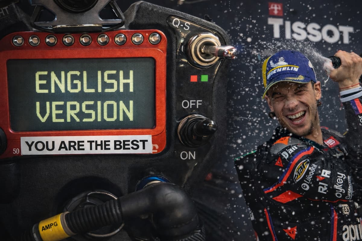 Marco Bezzecchi's motorcycle fairing with the inscription "you are the best"